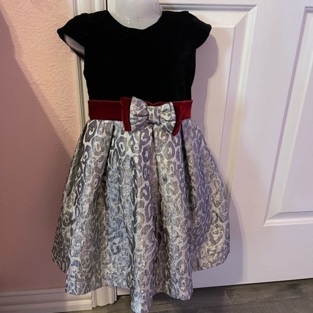 Joe & Elle little girl velvet jacquard fancy dress size 3